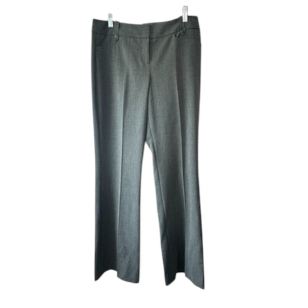 The Limited Cassidy Fit Gray Flat Front Wide Leg Pants Women's Size 8 Long Tall